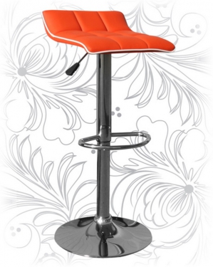 Барный стул 5014 оранжевый с белым