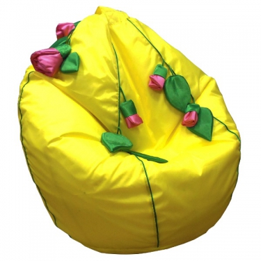 Кресло-мешок Розы желтый