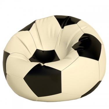 Кресло-мешок Мяч макси белый с черным