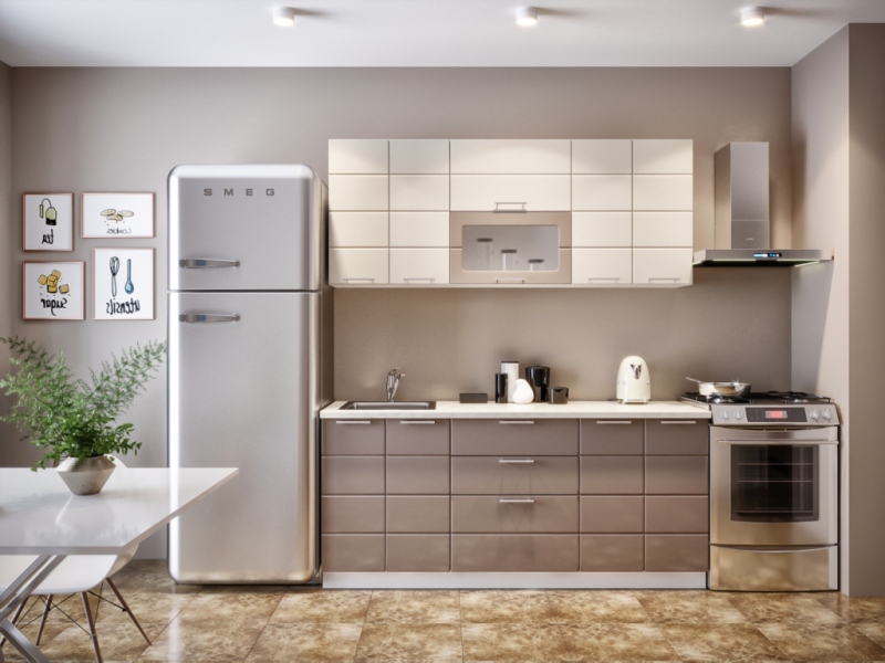 Кухонный гарнитур Соло 1,8 м мокко/ваниль